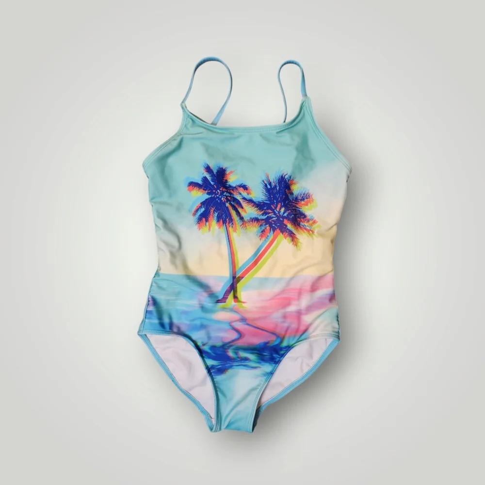 More than Magic tropical swimsuit bathing suit one piece l 10 12